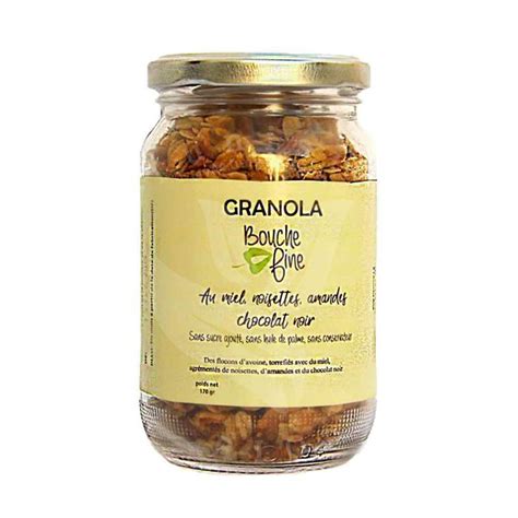 Granola Noisettes Chocolat Noir BOUCHE FINE Tunisie Bio