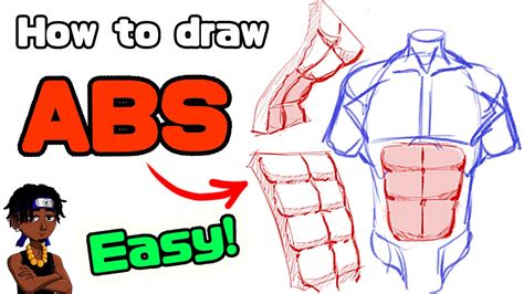 HOW TO DRAW ABS EASY YouTube