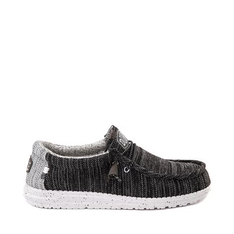 Mens Hey Dude Wally Stretch Casual Shoe Meteorite Journeys