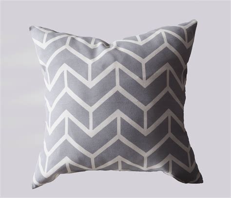 Pillow Grey White Geometric Decorative Square Pattern Pillow Case By