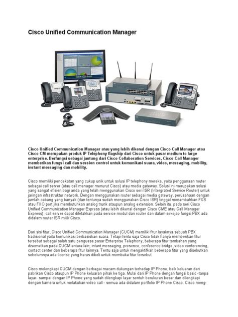 Cisco Unified Communication Manager | PDF