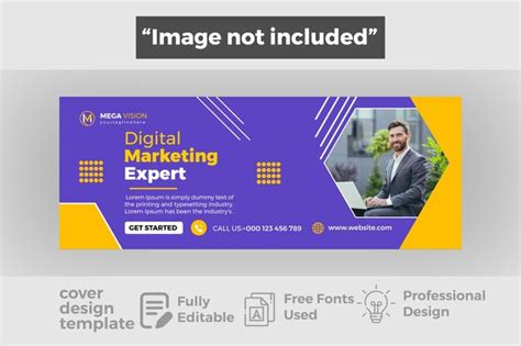 Premium Vector Digital Marketing Agency Facebook Cover Template