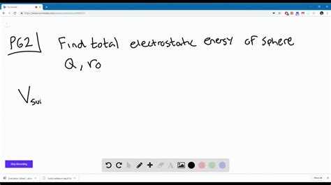 SOLVED II Determine The Total Electrostatic Potential Energy Of A