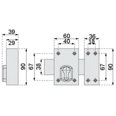 Verrou Cylindre Profil Europ En Inox Cdiscount Bricolage