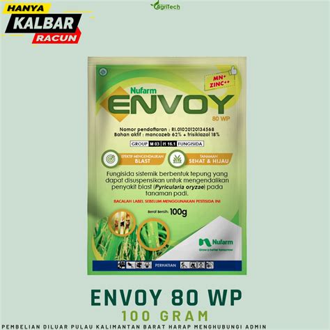 Jual ENVOY 80 WP 100 GRAM FUNGISIDA NUFARM MENGENDALIKAN PENYAKIT BLAST