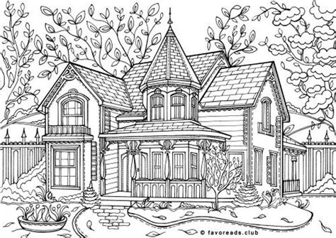 Beautiful Houses Bundle 10 Printable Adult Coloring Pages From