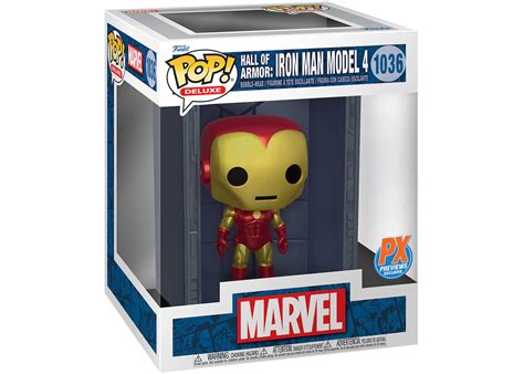 Funko Pop Deluxe Marvel Hall Of Armor Iron Man Model 4 Px Previews Exclusive Figure 1036 Us