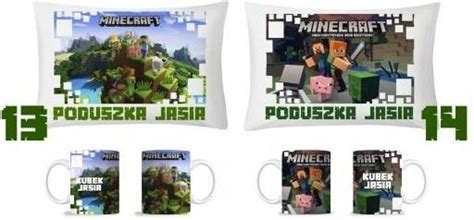 ZESTAW KUBEK I PODUSZKA MINECRAFT PREZENT IMIĘ ZESTAW PREZENTOWY DLA