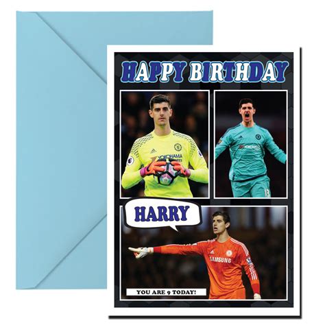 Personalised Thibaut Courtois Football Birthday Card Personalised Cards