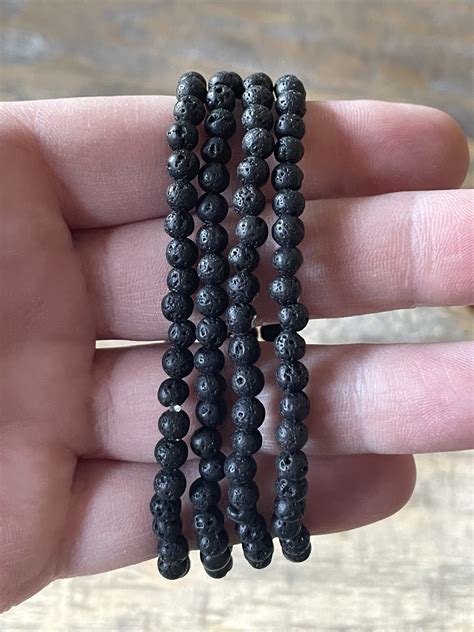 Lava Stone Diffuser Bracelets 4mm Mama Moon Rocks