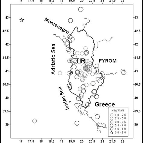 Areal Distribution Of Epicenters For Local And Regional Earthquakes