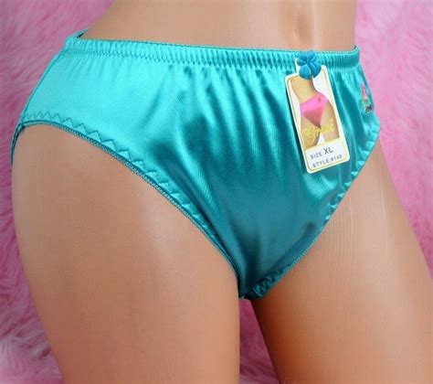 GRACE Wetlook Sissy Embroidered Liquid SATIN Colors Bikini Panties Sz M L XL EBay