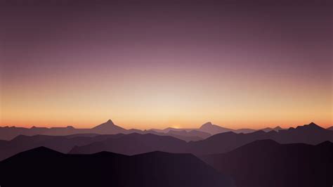 #5K #Sunset #Minimal #Mountains #Silent #5K #wallpaper #hdwallpaper #desktop | Nature wallpaper ...