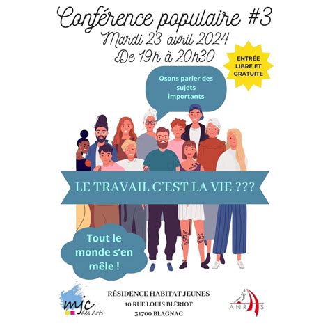 Mjc Des Arts De Blagnac Conf Rence Populaire Le Avril Mjc