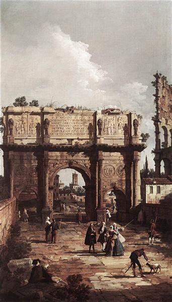 Rome The Arch Of Constantine Canaletto Wikiart Org