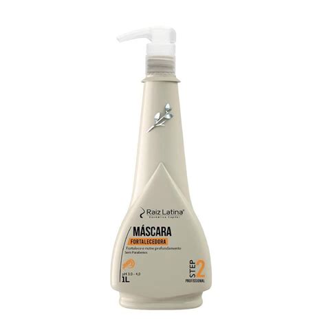 Máscara Fortalecedora 1L Raiz Latina Creme Cabelos Secos Máscara