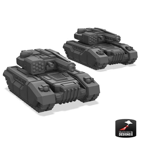 Solar Shift Herbold Transport Tank 2 Pack Death Ray Designs Tabletop Miniatures Gaming