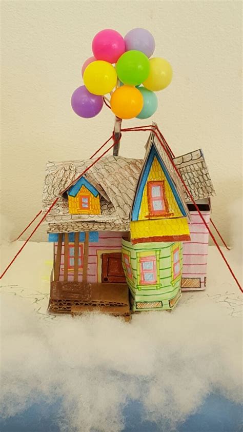 Up Flying House Drawing