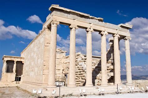 Ionic Columns From Erechtheion Athens Greece Stock Photo Image Of