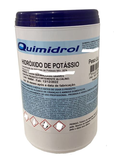 Hidróxido de Potássio 1 Kg Potassa Elo7 Produtos Especiais