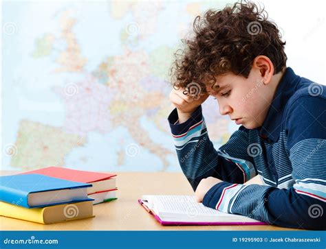 boy learning stock image image  children schoolboy