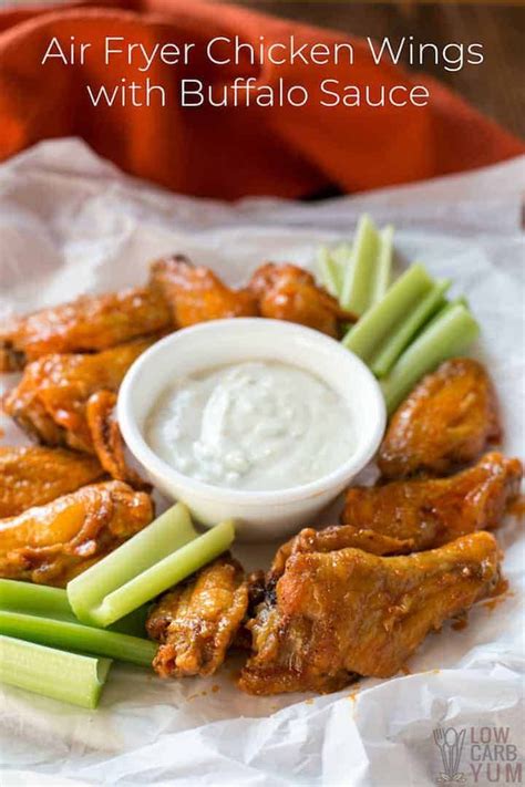 Air fryer chicken wings with Buffalo sauce recipe | Air fryer recipes ...