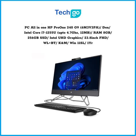 Máy tính để bàn All in one HP ProOne 240 G9 6M3V3PA Đen Intel Core i7