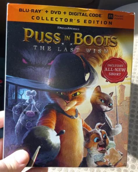 Puss In Boots The Last Wish Blu Ray Dvd Set Dischi Codice Digitale