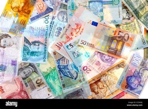 Different Currencies From Different Countries Of The World Bank Notes