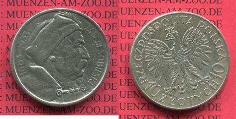 Polen Poland 10 Zloty Silber Sobiesky Polen 10 Zloty 1933 Pan