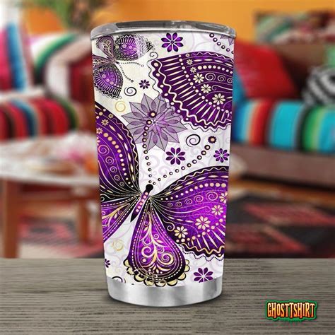 Hippie Butterfly Stainless Steel Tumbler Ver 1