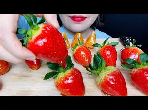 ASMRCANDIED FRUIT TANGHULU tangerine strawberry Stevia Tomatoes 귤 딸기