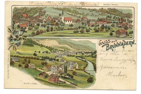 Gruss Aus Brunnadern SG Toggenburg Litho Necker 1899 Kaufen