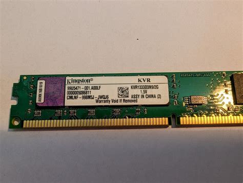 Gb X Gb Kingston Kvr D N G Gb Pc Ddr Mhz Sdram Ebay