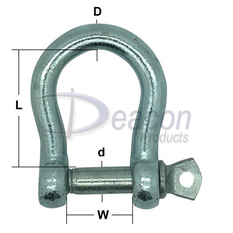 Electro Galvanized Commercial Pattern Bow Shackle Deacon Products Ltd