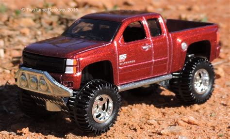 Two Lane Desktop Hot Wheels Chevy Silverado In WD And X