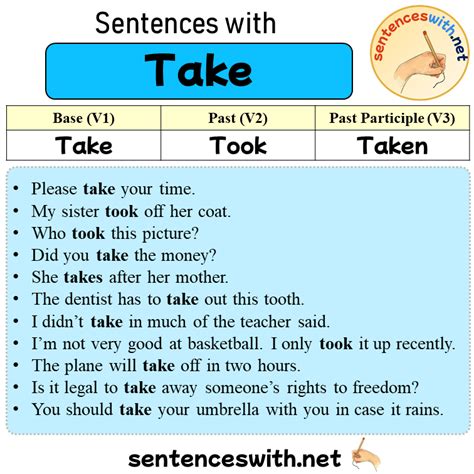 past tense of take Archives - SentencesWith.Net