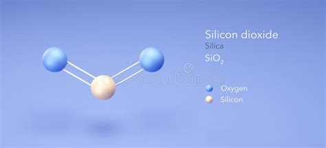 Silicon Dioxide Molecule Molecular Structures Silica 3d Model Structural Chemical Formula