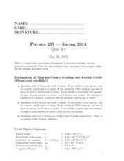 Quiz Solution Name Umid Signature Physics Spring Quiz