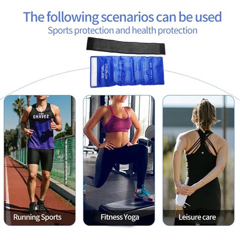 Reusable Ice Pack Bag Gel Pack Compress Knee Ice Wrap Hot And Cold Pack For Swelling Bruises