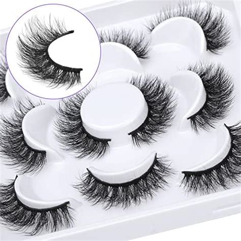 Amazon Lashes Mink Eyelashes Fluffy Volume Fake Eyelashes Natural