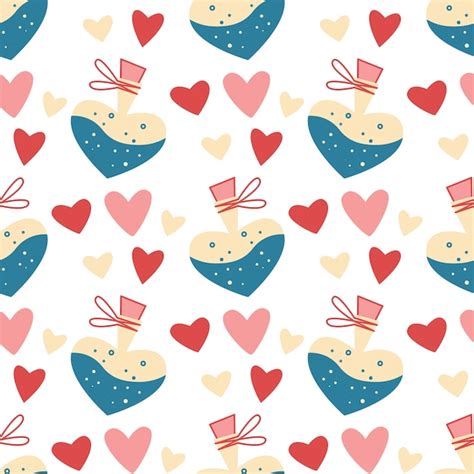 Premium Vector Romantic Seamless Pattern For Valentines Day