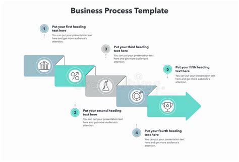 Business Process Cycle Template With Four Steps Stock Vector Illustration Of Layout Commerce