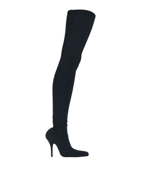 Balenciaga Knee Boots In Steel Grey Modesens