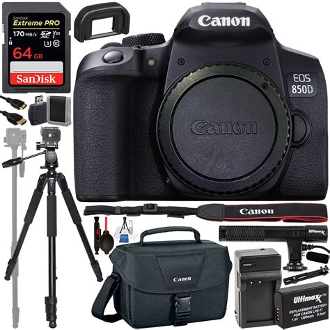 Canon EOS 850D DSLR Camera Body Only With Deluxe Accessory Bundle