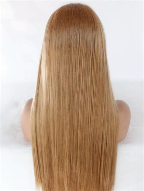 27 Strawberry Blonde Long Straight Lace Front Wig Synthetic Wigs Babalahair