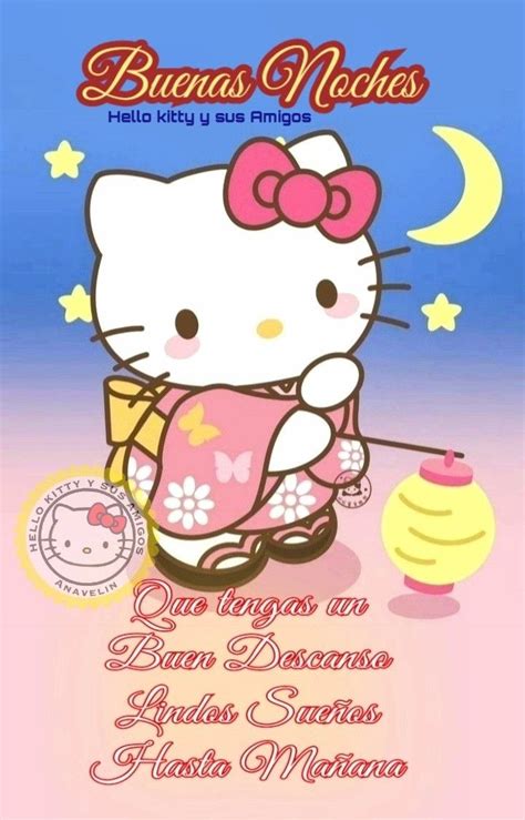 Pin De Anavelin Zarraga Acosta En Hello Kitty Y Sus Amigos Angelitos De Buenas Noches Saludos