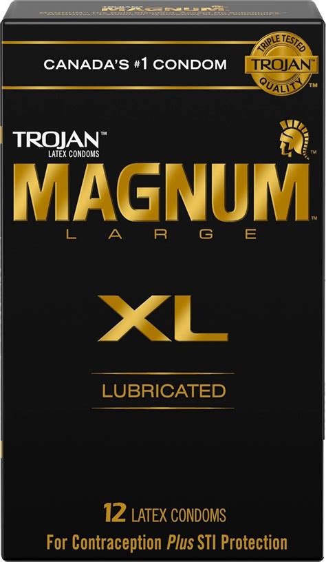 Trojan Magnum Xl Extra Large Size Lubricated Latex Condoms 12 Count