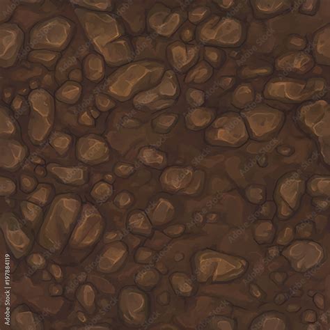 Stone Ground Seamless Texture Vector Illustration Stock Vector