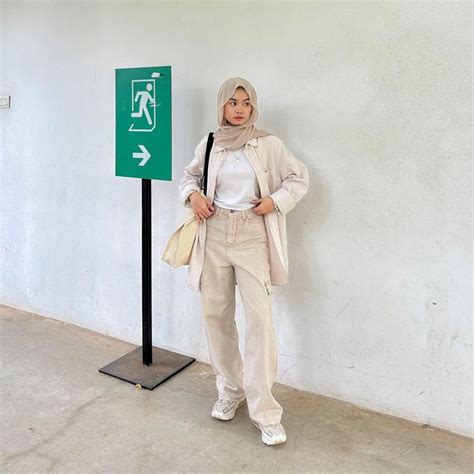 8 OOTD Hijab Earth Tone Ala Nola Clara Arsyi Kece Maksimal